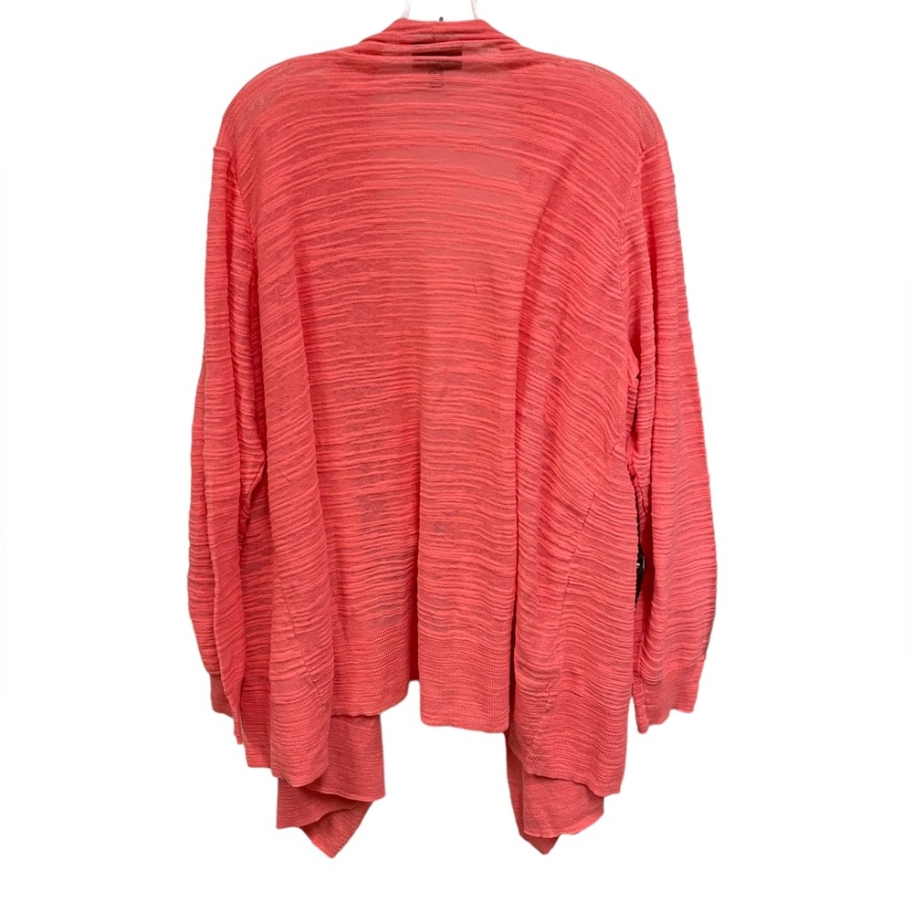 Lane Bryant Flyaway Front Spring Summer Fall Jacket Wrap Coral Color Size 26/28 - Picture 7 of 9